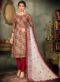 Amazing Cream Printed Designer Chanderi Silk Salwar Suit
