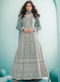 Aashirwad Peach Georgette Embroidered Work Designer Anarkali Suit