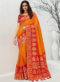 Wine Silk Embroidered Work Designer Sangeet Sandiya Saree