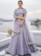 Lovely Lavender Silk Zari And Mirror Work Designer Lehenga Choli