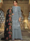 Amazing Maroon Faux Georgette With Heavy Embroidery Sequence Work Salwar Suit