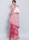 Classic Hot Pink Chanderi Silk Digital Print Casual Wear Saree
