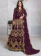 Aanaya Maroon Georgette Embroidered Work Designer Eid Salwar Suit