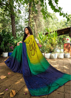 Multicolor Crepe Printed Casual Wear Saree