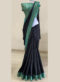 Attractive Zari Weaving Rani Border Black Designer Saree