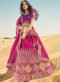 Rani And Pink Raw Silk Embroidered Work Designer Wedding Lehenga Choli