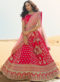 Red And Rani Satin Wedding Embroidered Work Designer Lehenga Choli