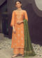 Karma Sea Green Silk Jacquard Embroidered Work Designer Pakistani Suit