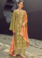 Karma Cream Silk Jacquard Embroidered Work Designer Pakistani Suit