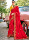 Red Designer Zari Weaving Handloom Silk Traditional Saree