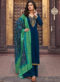 Designer Green Chiffon Embroidered Work Salwar Suit