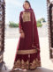 Georgette Designer Embroidered Work Maroon Anarkali Suit