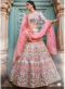 Pink Satin Gota Work Designer Wedding Lehenga Choli