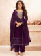 Purple Georgette Designer Embroidered Work Salwar Suit