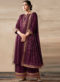 Partywear Designer Embroidery Purple Heavy Chinon Salwar Suit