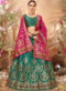 Blue Zari Weaving Designer Banarasi Silk Wedding Lehenga Choli