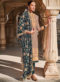 Teal Designer Net Embroidered Work Wedding Anarkali Suit