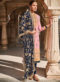Grey Georgette Designer Embroidered Work Pakistani Suit