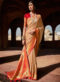 Sea Green Heavy Zari Weaving Thread Work Wedding Designer Saree