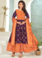 Pink Banarasi Silk Party Wear Foil Print Salwar Suit