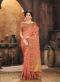 Golden Organza Thread Weaving Designer Saree