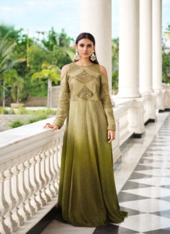Pista Green Handloom Silk Embroidered Work Designer Salwar Kameez