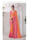 Deep Pink Viscose Silk Resham Work Party Wear Designer Saree