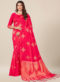 Red Silk Thread Work Wedding Saree