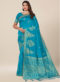 Green Designer Silk Thread Work Wedding Saree