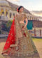 Lovely Pink Net Heavy Work Designer Wedding Lehenga Choli