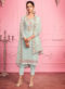 Pale Pink Georgette Embroidered Work Party Wear Salwar Suit