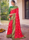 Green Two Tone Dola Silk Zari Embroidered Work Wedding Saree