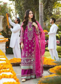 Pink Georgette Party Wear Embroidered Work Designer Salwar Kameez