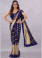 Brown Ramanujam Foil With Important Fabric Designer Readymade Saree