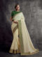 Yellow Fancy Fabric Party Wear Lace Border Designer Saree