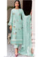 Georgette Pink Embroidered Work Designer Pakistani Suit