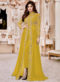 Shamita Shetty Yellow Designer Embroidered Work Party Wear Georgette Anarkali Suit