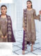 Lavender Designer Embroidered Work Party Wear Net Anarkali Suit
