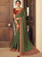 Teal Handloom Silk Silk Jari Weaving Wedding Saree