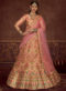 Deep Pink Chiffon Embroidered And Sequence Work Designer Ghagra Choli