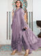 Beautiful Sea Blue Georgette Embroidered Work Designer Pakistani Suit