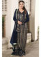 Wine Faux Georgette Designer Embroidered Work Party Wear Palazzo Suit