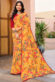 Pink Color Stunning Casual Look Floral Printed Georgette Saree