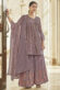 Vintage Maroon Color Georgette Fabric Function Wear Sharara Suit