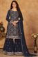 Georgette Fabric Rani Color Sangeet Wear Fantastic Sharara Suit