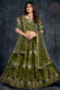 Silk Fabric Sangeet Wear Wonderful Lehenga In Sea Green Color