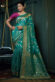 Engaging Dark Green Color Banarasi Silk Fabric Function Style Saree