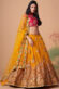 Tempting Net Fabric Rani Color Lehenga Choli In Sangeet Wear