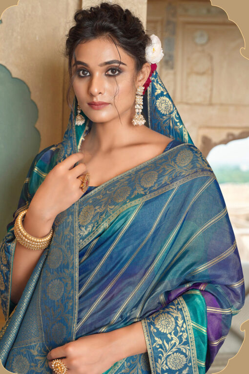 Multi Color Viscose Fabric Function Look Awesome Saree