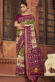 Awesome Maroon Color Art Silk Fabric Foil Printed Work Saree